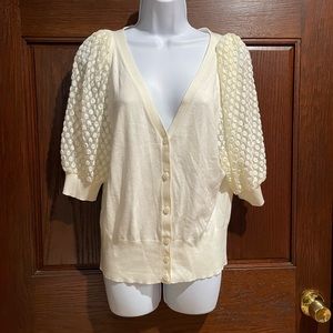 New Express polka dot see through sleeves cardigan